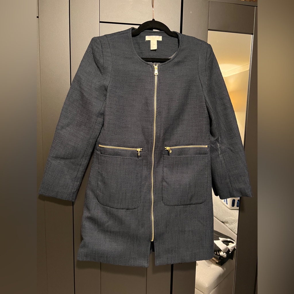 H&M Long Navy Blazer